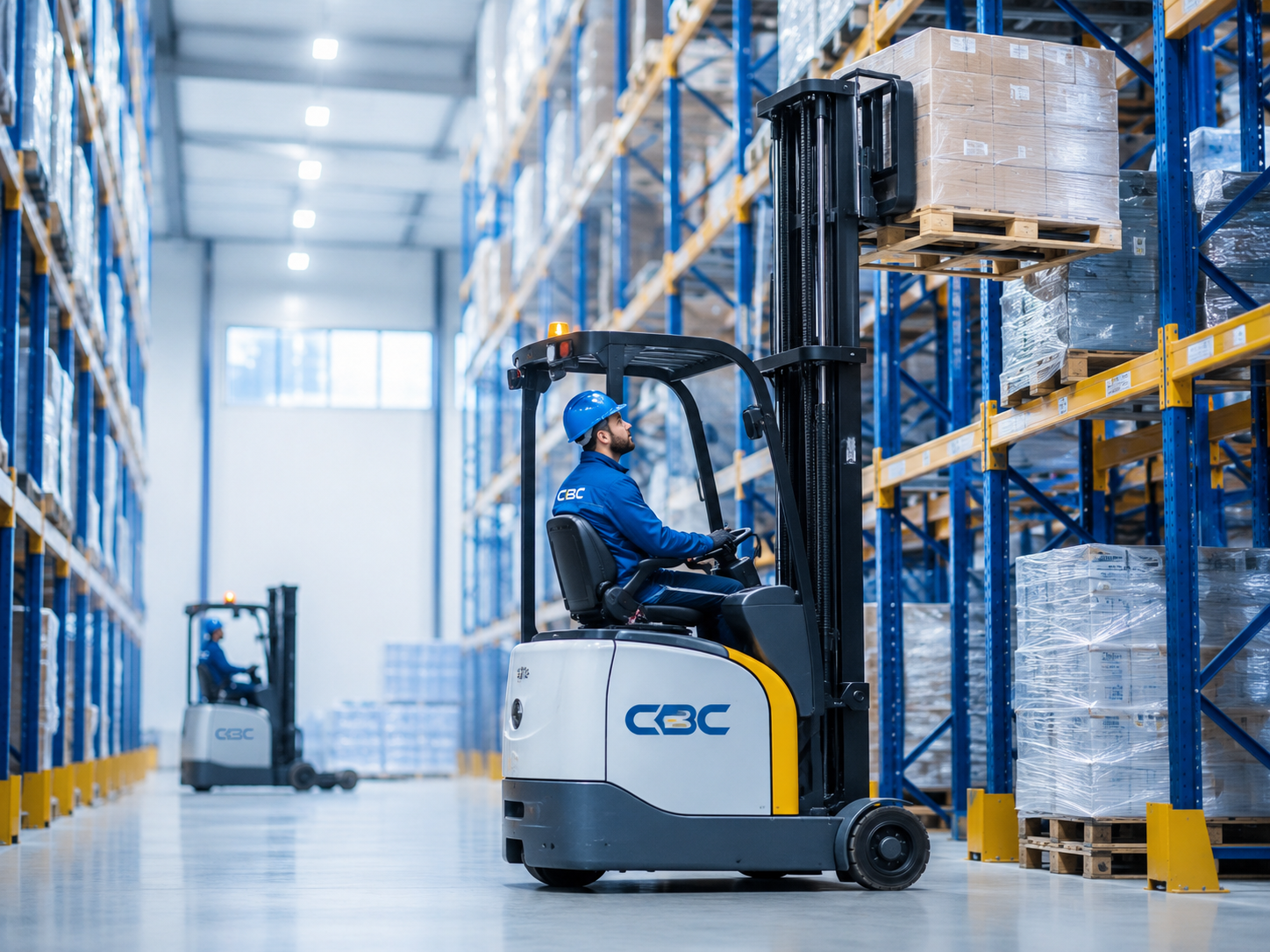 Gabelstaplerfahrer Hamburg CBC Logistik Hochregal Schubmaststapler